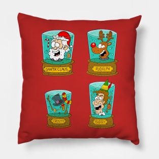 Christmas heads in a jar Pillow