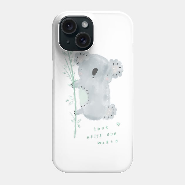 Look after our world Phone Case by Beth Illustrates