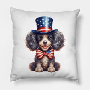 4th of July Poodle Pillow