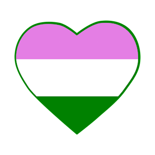 Pride Flag Heart Genderqueer T-Shirt