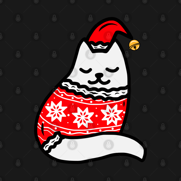 Cozy Christmas Sweater Kitten by faiiryliite