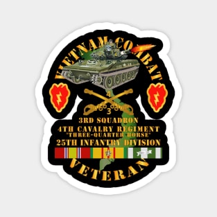 Vietnam Combat Vet - 3rd Squadron 4th Cav - 25th Inf Div SSI Magnet