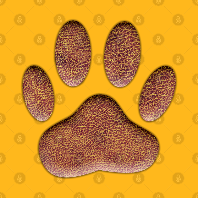 Leather Dog Paw Print Dog Paws TShirt TeePublic
