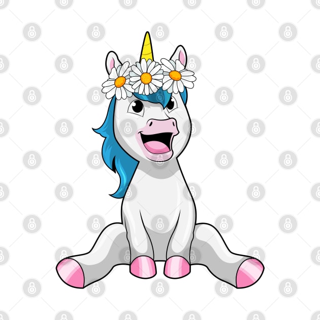 Unicorn with Flowers Daisy by Markus Schnabel