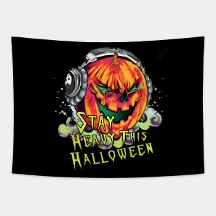 Halloween Pumpkin Headphones Stay Heavy This Halloween Tapestry