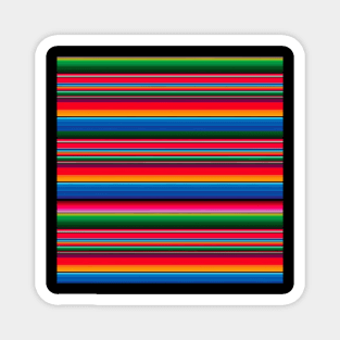 Red serape saltillo mexican vibrant color blanket Magnet