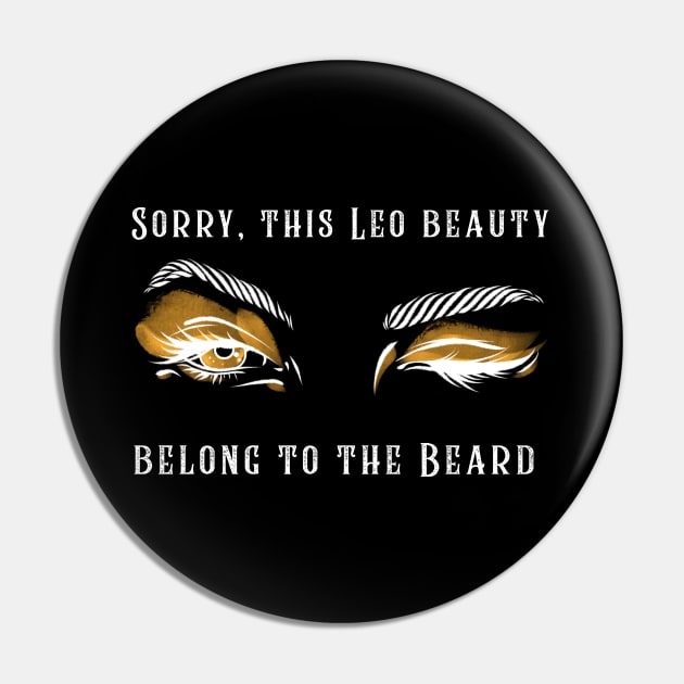 Leo Beauty and the Beard Pin by Ink by Evanliy