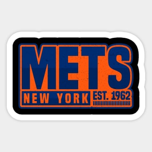 New York Mets Lets Go Mets Slogan - Double Up Die Cut Decal Set at