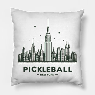 Pickleball New York Skyline Design Pillow