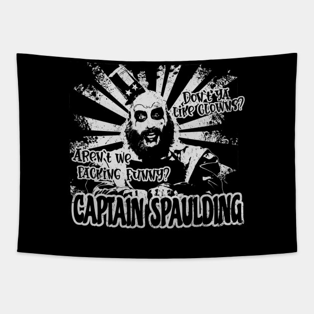 Captain Spaulding dark horror retro Tapestry by kalush club