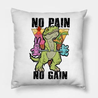 Gym Dinosaur: No Pain, No Gain Pillow