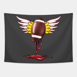 Football lover's bleeding heart Tapestry