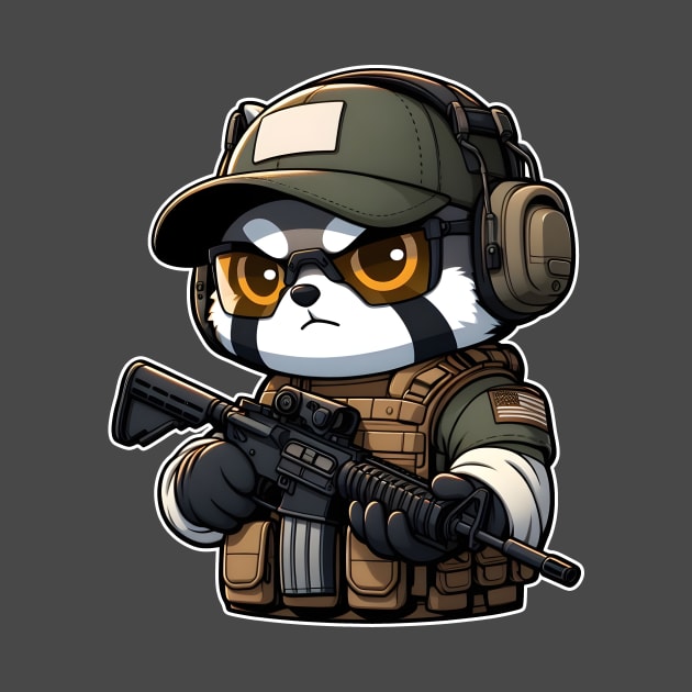 Tactical Tanuki by Rawlifegraphic