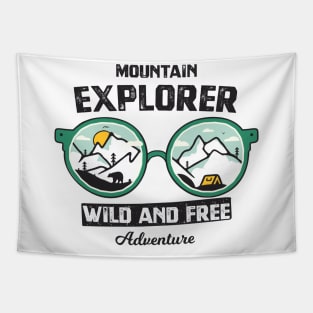 Mountain Explorer- Wild And Free Adventure Tapestry