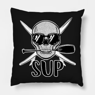 SUP Stand Up Paddle Board Skull Pillow