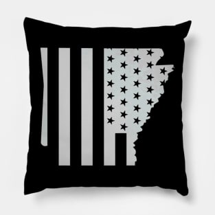 American Flag AR Fayetteville Rock Pillow