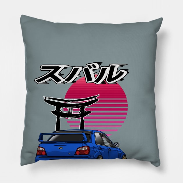 Subaru Impreza WRX STi Pillow by Guyvit