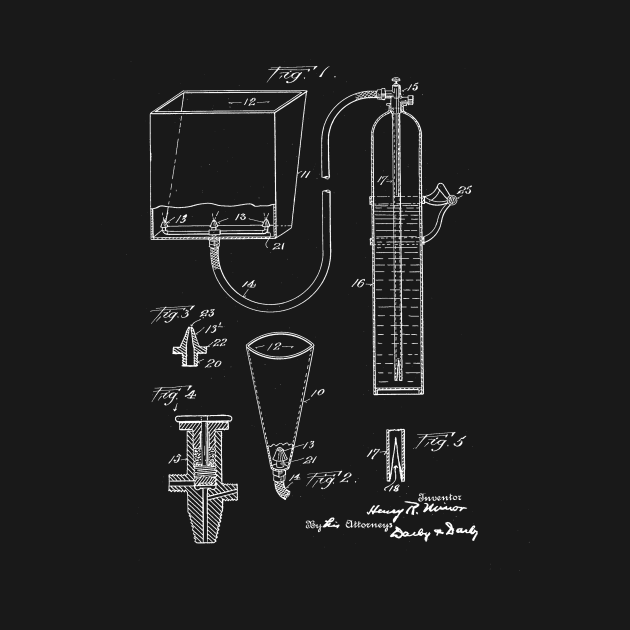 Fire Extinguisher Vintage Patent Drawing by TheYoungDesigns