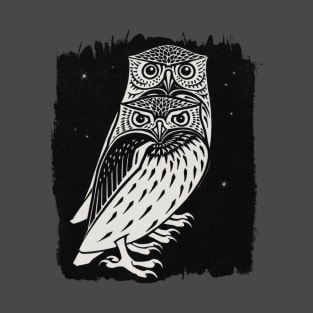 Two Hoot Owls On A Moonless Night T-Shirt