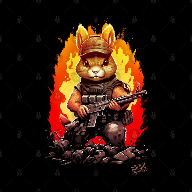 Battle Squirrel by Fresh! Printsss ™