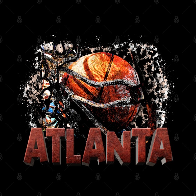 Classic Sports Atlanta Proud Name Basketball by Irwin Bradtke