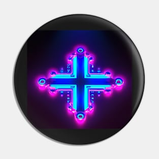 Cyber neon cross Pin