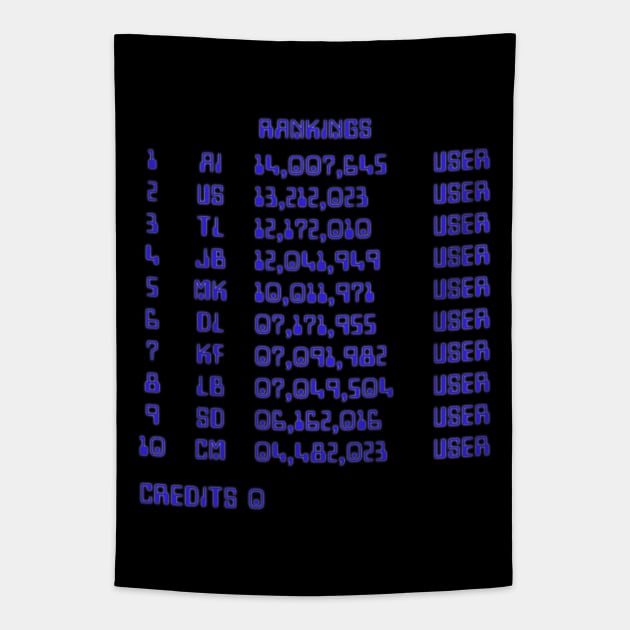 Lightcycle High Scores Tapestry by PopCultureShirts