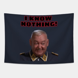 I know nothing !  John Banner as  Sergeant Schultz , Hogans Heroes Tapestry