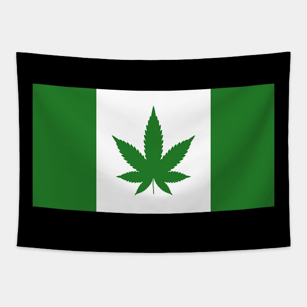 canada flag hemp weed 420 pothead gift Tapestry by MrTeee