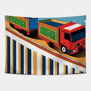 Pakistani Truck Art Style Tapestry