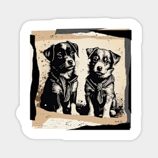 Vintage Canine Companions Magnet