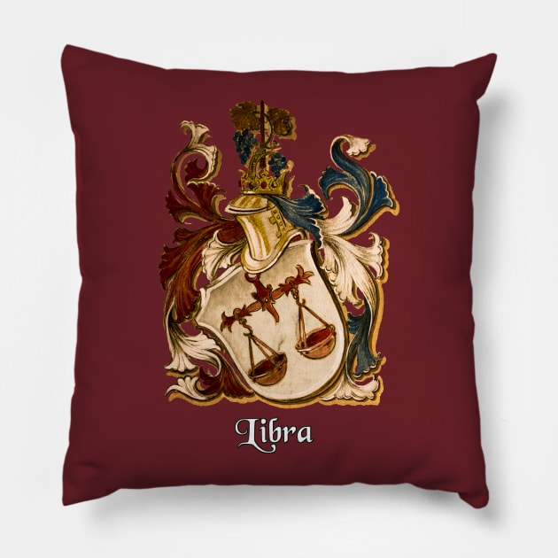 Libra Coat-of Arms Pillow by D_AUGUST_ART_53