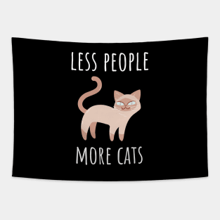 Less People More Cats Tapestry