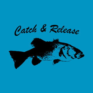 Catch and Release Series, Bass, Black color T-Shirt