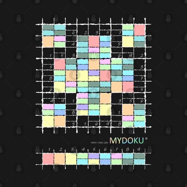 Mydoku_W004_H001_006_F: Sudoku, Sudoku coloring, logic, logic puzzle, holiday puzzle, fun, away from screen by Mydoku