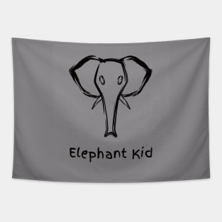 Elephant Kid Logo Tapestry