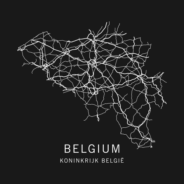 Belgium Road Map by ClarkStreetPress