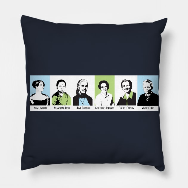 Women in math and science Pillow by candhdesigns