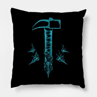 Nobara weapon hammer blue Pillow