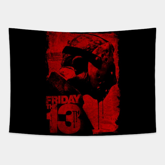 Bloody Goalie Mask Tapestry by Cabin_13