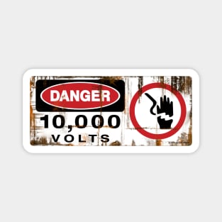 Danger! 10,000 Volts - Park Electric Fence Sign Magnet
