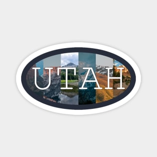 Utah Mountains sticker, face mask, shirt Magnet