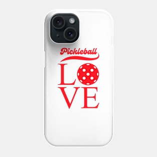 LOVE  Pickleball  , cute design for pickleball players to wear at games and tournaments, Retro style Phone Case