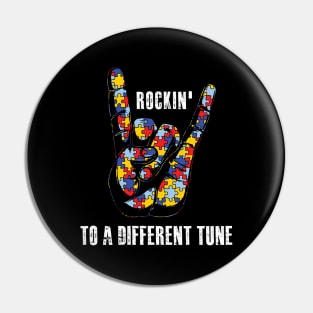 Rockin To A Different Tune Puzzle Rock & Roll Pin