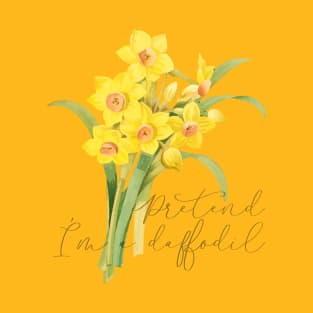 FUNNY LAZY HALLOWEEN COSTUME PRETEND I'M A DAFFODIL T-Shirt