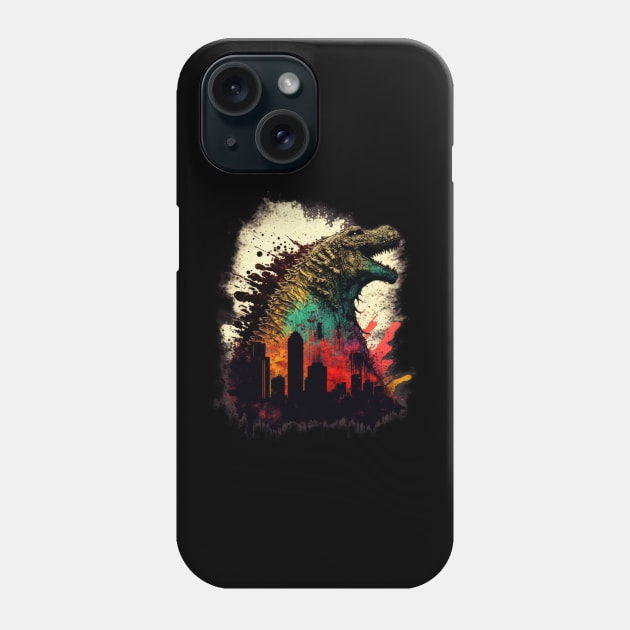 Godzilla  Artwork - Awesome Birthday Gift ideas for Friends Phone Case by Pezzolano