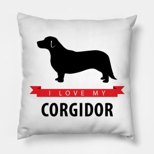 I Love My Corgidor Pillow