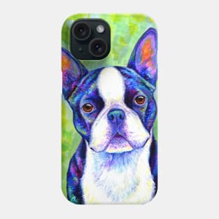 Effervescent Colorful Boston Terrier Dog Phone Case