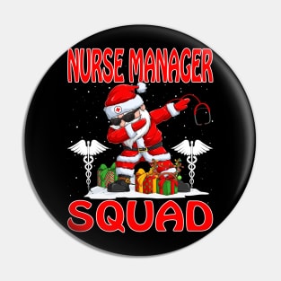 Christmas Nurse Manager Squad Reindeer Pajama Dabing Santa Pin