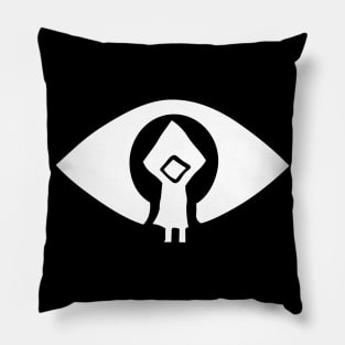 Little Nightmares white Pillow